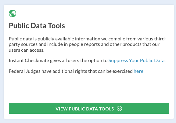 Instant Checkmate Privacy Center: Supress Your Public Data